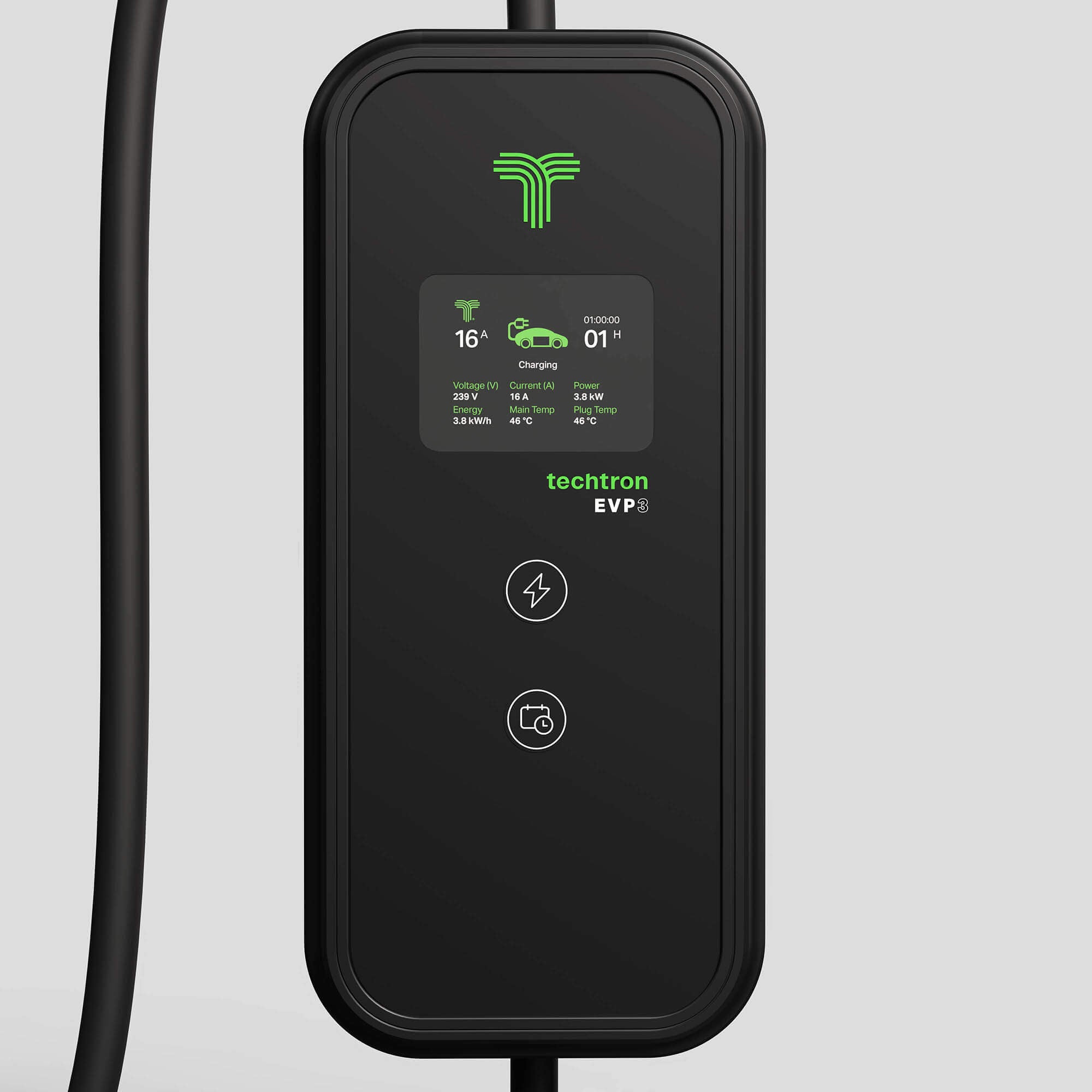 techtron EVP3 - Portable ev-Charger (3.6 kW, Level 1) - Type 2 techtron